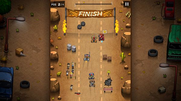 Rude Racers: 2D Combat Racing Screen Shot 1, Download